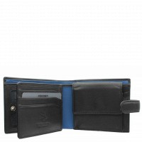 Мужское портмоне Visconti LEONARDO PM-102 BLK/BLUE