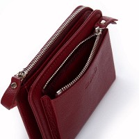 Женский кожаный кошелек Classik  DR. BOND WN-23-20 wine-red