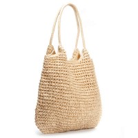 Пляжная плетеная сумка PODIUM 1135 beige