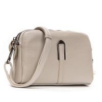 Женский молодежный кожаный клатч ALEX RAI 99084 pale grey