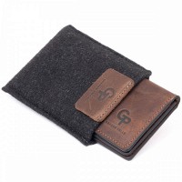 Женская кожаная визитница с обложкой для ID-паспорта  GRANDE PELLE 11292 Коричневая