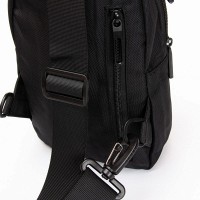 Мужская тканевая сумка-слинг Lanpad 35005 black