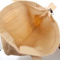 Пляжная плетеная сумка PODIUM 9817 beige