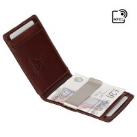 Мужской зажим для купюр из кожи Visconti VSL57 (Brown Monza)