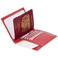 Обложка для документов из кожи Visconti 2201 Polo (Red)