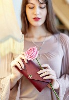 Женский кожаный кошелек BlankNote 1.0 виноград