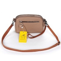 Женский молодежный кожаный клатч ALEX RAI 19204 khaki