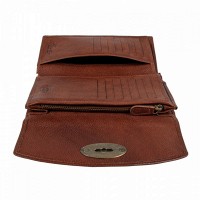 Английский женский кожаный кошелек Ashwood M05 COGNAC (Коньячный)
