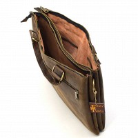 Мужской кожаный коричневый портфель TARWA RC-5729-4sa