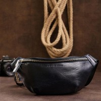 Мужская кожаная сумка бананка, сумка напоясная Grande Pelle 741670