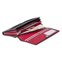 Женский кожаный кошелек Visconti CD21 Topaz (Black Red)