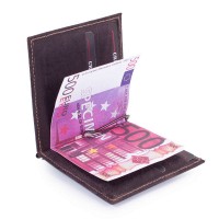 Кожаный зажим для купюр DNK LEATHER DNKGC2-MH-brown