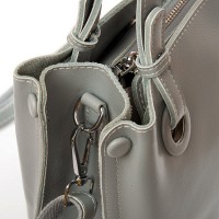 Женская кожаная сумка ALEX RAI 1546 light-grey
