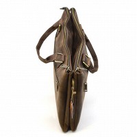 Мужской кожаный коричневый портфель TARWA RC-5729-4sa