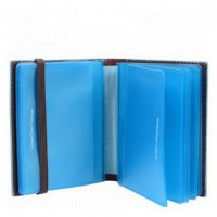 Коричневая кожаная кредитница Piquadro Blue Square (PP1395B2_MO)