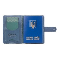 Обложка для паспорта из кожи Hi Art «7 wonders of the world» PB-02/1 Shabby Lagoon