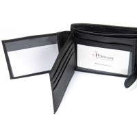 Мужской кожаный кошелек  DR. BOND MS-17CK black