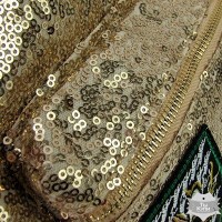 Женский золотой рюкзак 0883