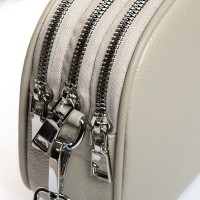 Женский молодежный кожаный клатч ALEX RAI 17006 pale grey