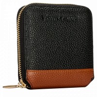 Кожаный женский кошелек Smith and Canova 26803 Althorp (Black-Tan)