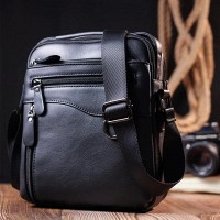 Мужская кожаная сумка через плечо Vintage 20823 