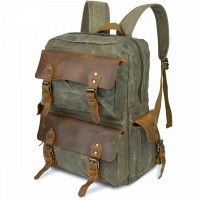 Рюкзак текстильный canvas Vintage 20107 Болотный