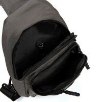 Мужская тканевая сумка-слинг Lanpad A4157 grey бол