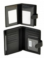 Черный мужской кошелек из кожи Dr.Bond M5 black