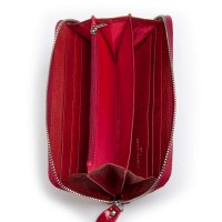 Женский кожаный лаковый кошелек SERGIO TORRETTI FEW38 red