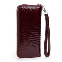 Женский кожаный лаковый кошелек SERGIO TORRETTI FEW38 wine red