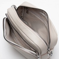 Женский молодежный кожаный клатч ALEX RAI 3803 pale grey