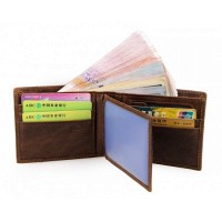 Мужское кожаное коричневое  портмоне TIDING BAG 8064B