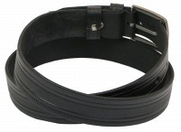 Мужской кожаный ремень под брюки Skipper 1006-35 черный 3,5 см