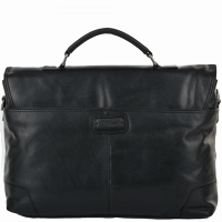 Мужской кожаный портфель Ashwood ELLIOT BLACK
