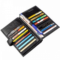 Мужское чёрное портмоне из натуральной кожи ST Leather 18831