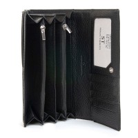 Женский кожаный лаковый кошелек SERGIO TORRETTI FEW501 black
