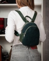 Женский замшевый рюкзак ALEX RAI 2058 green