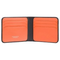 Кожаный мужской кошелек Visconti VSL35 Trim c RFID (Black-Orange)