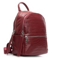 Женский кожаный рюкзак ALEX RAI 95518-9 bordo