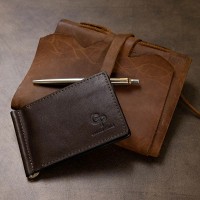 Кожаный зажим для купюр GRANDE PELLE 11547