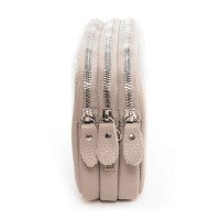 Женский молодежный кожаный клатч ALEX RAI 60061 beige