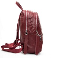 Женский кожаный рюкзак ALEX RAI 95518-9 bordo