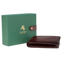 Кожаный мужской кошелек Visconti AT60 Arthur c RFID (Burnish Tan)
