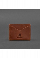 Женская кожаная визитница 5.0 светло-коричневая Crazy Horse BN-KK-5-K-KR