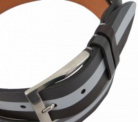 Женский кожаный ремень Farnese, Италия,  коричневый с серым