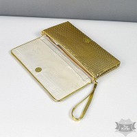 Клатч из камней женский выпускной вечерний золотой Rose Heart