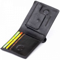 Мужское кожаное портмоне Amico  GRANDE PELLE 11306 Черное