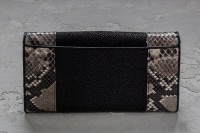 Женский кошелек из кожи ската с питоном Ekzotic Leather stw12