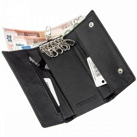 Мужская чёрная ключница из натуральной кожи ST Leather 18839