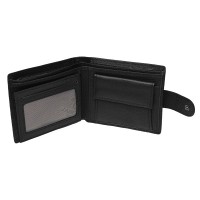 Мужской чёрный кожаный кошелёк Horse Imperial K1023-black